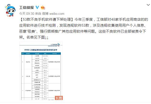 53款A(yù)PP吸費(fèi)，工信部：涉嫌違規(guī)已被責(zé)令下架